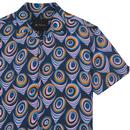 Ben Sherman Psychedelic Print Revere Collar Shirt 