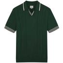 Ben Sherman Knitted Open Neck Polo Shirt in Green 0075853 650