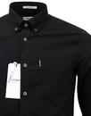 BEN SHERMAN Mod Button Down Oxford Shirt (BLACK)