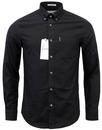 BEN SHERMAN Mod Button Down Oxford Shirt (BLACK)