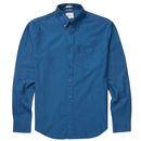 ben sherman signature organic cotton oxford shirt Persian blue