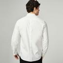 BEN SHERMAN Mod Button Down Oxford Shirt White