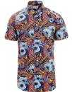 BEN SHERMAN Mens 60s Mod Soul Power Floral Shirt N