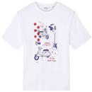 Ben Sherman Scooter Mod Print T-shirt in White 0078235 010