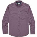 Ben Sherman 60s Mod Long Sleeve Signature Gingham Shirt in Violet
