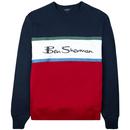 BEN SHERMAN Retro 90s Colour Block Logo Sweatshirt