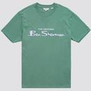 Ben Sherman Retro Signature Logo T-shirt in Grass Green
