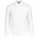 Ben Sherman Mod Signature Oxford Shirt in White Organic Cotton 0065094 010