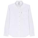 Ben Sherman Men's Retro Classic Mod Oxford Shirt in White