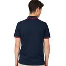 BEN SHERMAN Mod Tipped Signature Polo Top in Navy
