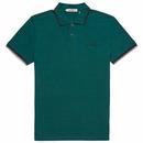 Ben Sherman Retro Mod Tipped Signature Pique Polo Shirt in Ocean Green