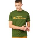 BEN SHERMAN Retro Signature Script T-shirt (Green)