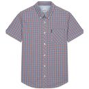 Ben Sherman Short Sleeve House Check Shirt in Pale Blue 0059144 031