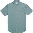 Ben Sherman Mod Short Sleeve Oxford Shirt in Jade Green