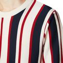 BEN SHERMAN 60s Mod Bold Stripe Knit Crew Jumper