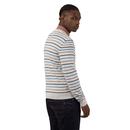 BEN SHERMAN Mens Retro Knitted Fine Stripe Sweater