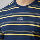 Ben Sherman Retro Fine Stripe Crew Neck T-shirt DN