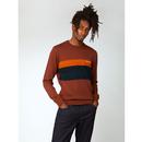 BEN SHERMAN Retro Mod Chest Stripe Knitted Jumper
