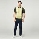 Ben Sherman Vertical Stripe Knitted Polo Shirt C