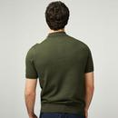 Ben Sherman Vertical Stripe Knitted Polo Shirt C