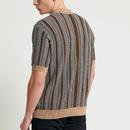 Ben Sherman Retro Textured Stripe Knitted Shirt DN