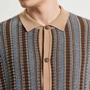 Ben Sherman Retro Textured Stripe Knitted Shirt DN