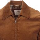 BEN SHERMAN Men's Retro Cord Harrington Jacket TAN