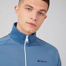 BEN SHERMAN Retro 90s House Taped Track Top Blue