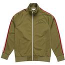 Ben Sherman Retro House Taped Sleeve Track Top in Loden Green