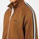 BEN SHERMAN Retro 90s House Taped Track Top Ginger
