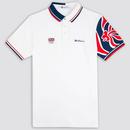 Ben Sherman Team GB Lion Logo Polo Shirt in White
