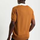 Ben Sherman Textured Block Stripe Knitted Polo C