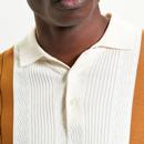 Ben Sherman Textured Block Stripe Knitted Polo C