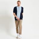 Ben Sherman Textured Block Stripe Knitted Polo DN