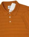 BEN SHERMAN 60s Mod Texture Stripe Knit Polo Shirt