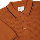 BEN SHERMAN Mod Knitted Texture Front Polo Shirt C