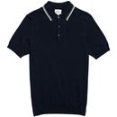 BEN SHERMAN Mens Retro Texture Knit Mod Polo DN