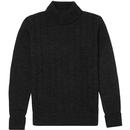 ben sherman textured knit roll neck pullover black