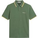 Ben Sherman Signature Tipped Polo in Deep Jungle 1012790 652 