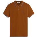 Ben Sherman Signature Tipped Polo Shirt in Ginger 0059310 552
