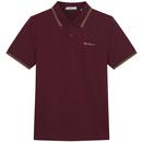 Ben Sherman Signature Tipped Polo Shirt in Port 0077487 049