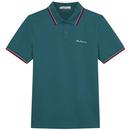 Ben Sherman Mod Signature Tipped Polo Shirt in Teal 0077487 140