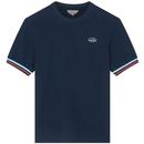 Ben Sherman Block Tipped Pique T-shirt in Navy 0077640 025