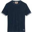 Ben Sherman Towelling Tee in Dark Navy 1012793 025 