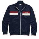 ben sherman chest stripe tricot track jacket dark navy