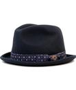 BEN SHERMAN 60s Mod Trilby Hat with Geo Print Band