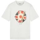 Ben Sherman Union Jack Snare Drum Mod Target T-shirt in White 0076128 002