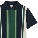 Ben Sherman Vertical Stripe Knitted Polo Shirt DN