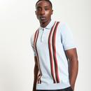 Ben Sherman Vertical Stripe Knitted Polo Shirt IB