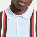 Ben Sherman Vertical Stripe Knitted Polo Shirt IB